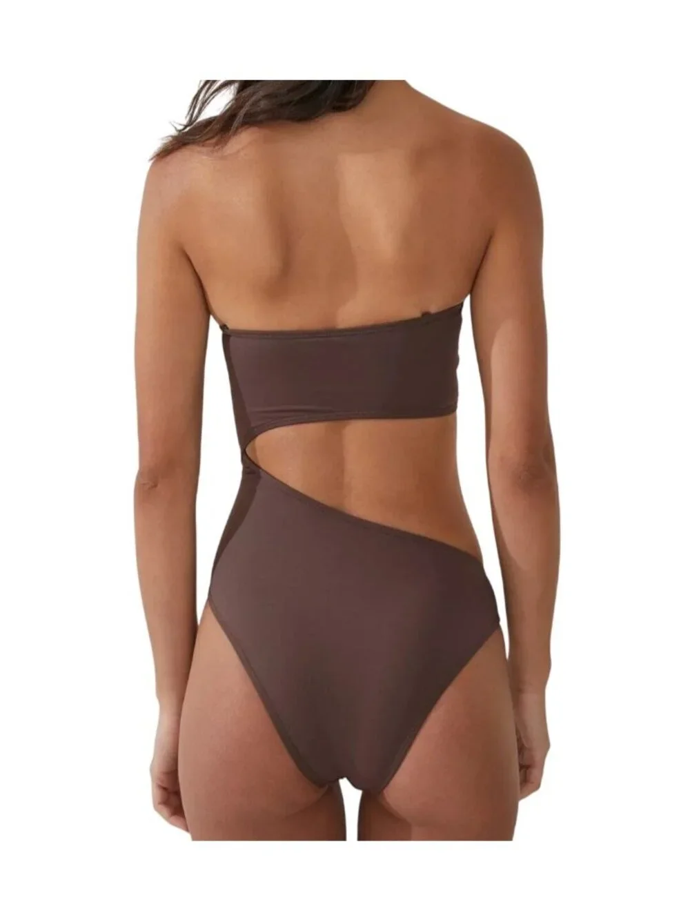 Cotton On XL Cut-Out Strapless Bandeau Brazilian Swimwear One-Piece Swimsuit